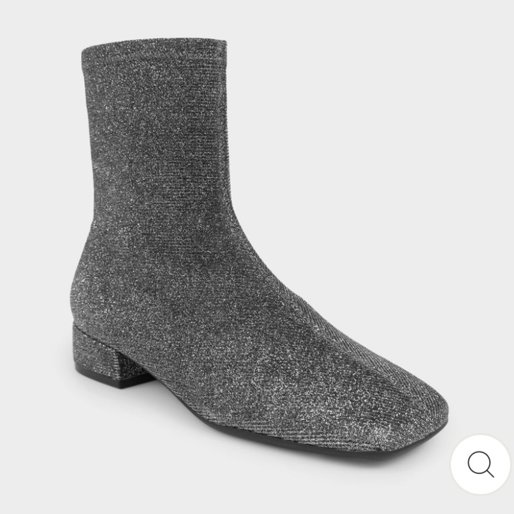 AEROSOLES Nina Women's Low Block Heel Bootie In Gunmetal Size 7